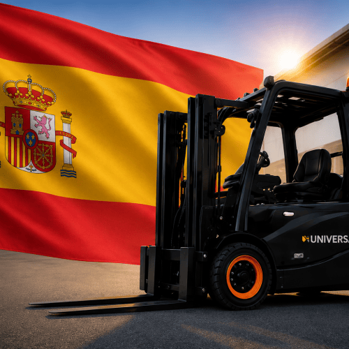 Curso de carretillas elevadoras en español con teoría online y práctica para obtener la autorización de conductor de carretillas.