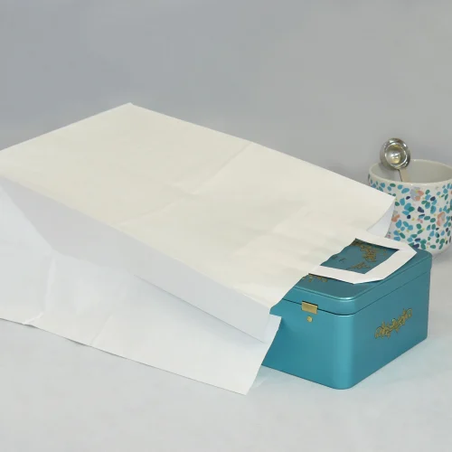 Torba papierowa 26 x 16,5 x 33 cm biała ucho płaskie