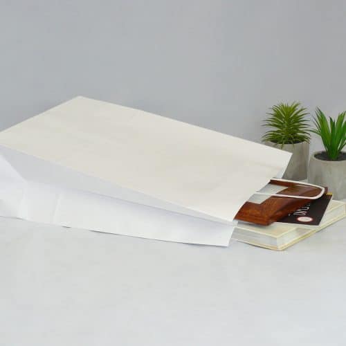 Torba 32 (31) x 12 x 41 cm biała ucho skręcane