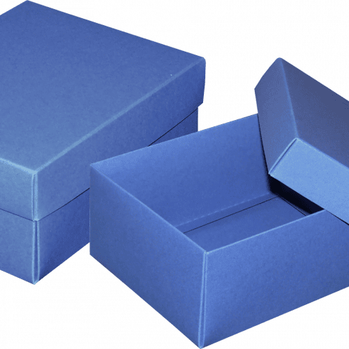 Małe pudełko niebieskie 16 x 12,5 x 7 barwione w masie