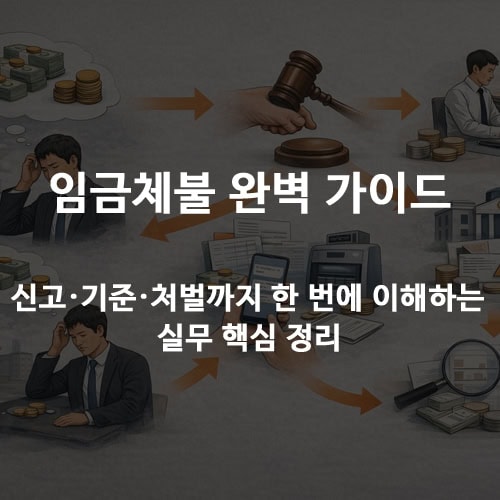 임금체불 전체정리 판단기준 해결절차 처벌결과 대응전략 통합 구조 흐름 이미지