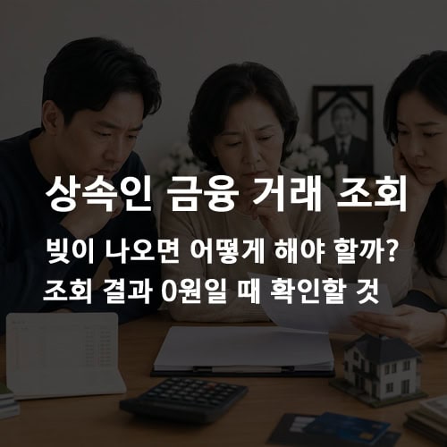 상속인 금융 거래 조회, 빚이 나오면 어떻게 해야 할까 조회 결과 0원일 때 확인할 것