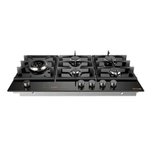 Fotile GLG90505 900mm 5 Burner Black Glass Cooktop