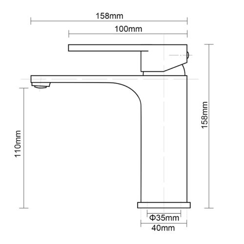 IVANO Series Black Basin Mixer