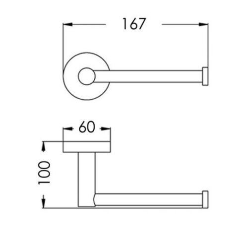 LUCID PIN Series Brushed Nickel Toilet Paper Roll Holder