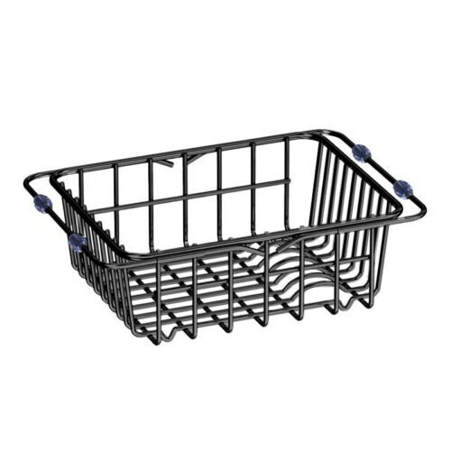 Flexible Stainless Steel Gunmetal Sink Basket/ Dish Rack