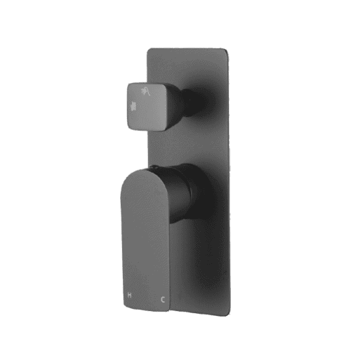 VOG Series Solid Gunmetal Bath/Shower Wall Mixer with Diverter Wall Mounted(color up)