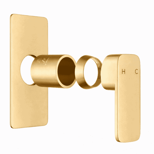IVANO Series Light Brushed Gold Wall Mixer Trim Kit (match CLPM)