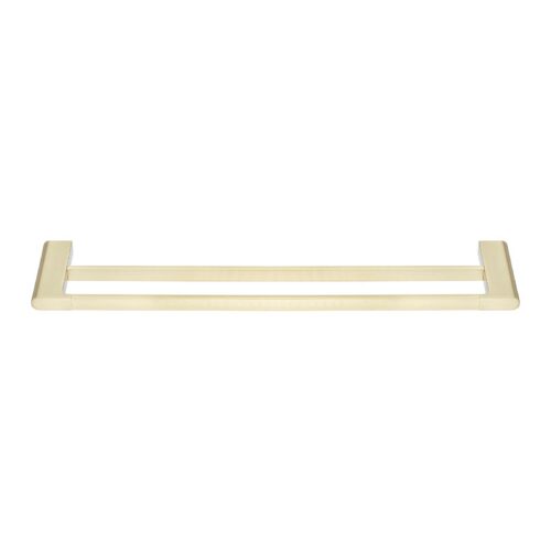 VOG- 600mm Light Brushed Brass Double Towel Rail