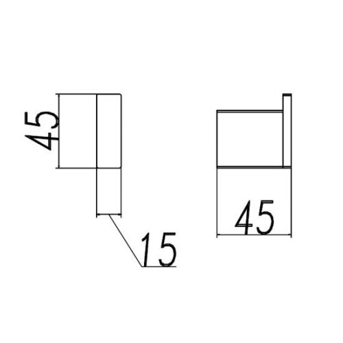 IVANO Series Square Chrome Robe Hook