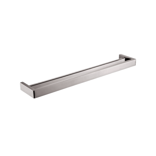 IVANO Series Square Brushed Nickel Grey Double Towel Rail 600mm