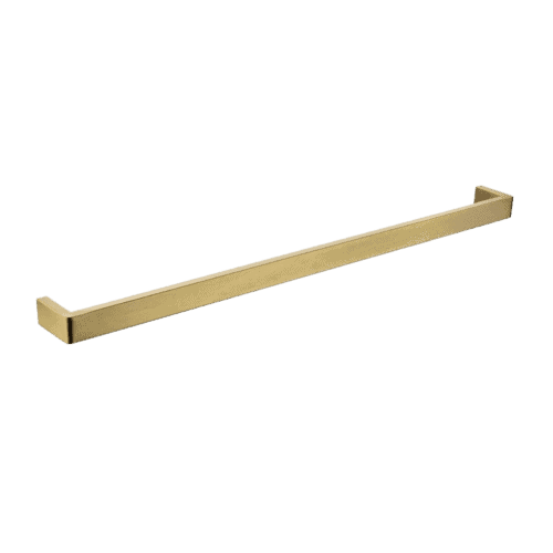 IVANO Series Square Brushed Yellow Gold Single Towel Rail 800mm