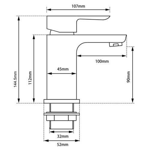 VOG Chrome Basin Mixer Tap