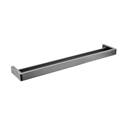 IVANO Series Square Gun Metal Grey Double Towel Rail 600mm