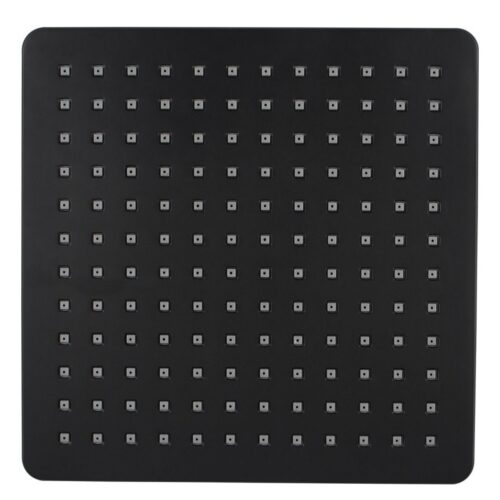 Square Black ABS Rainfall Shower Head 200mm