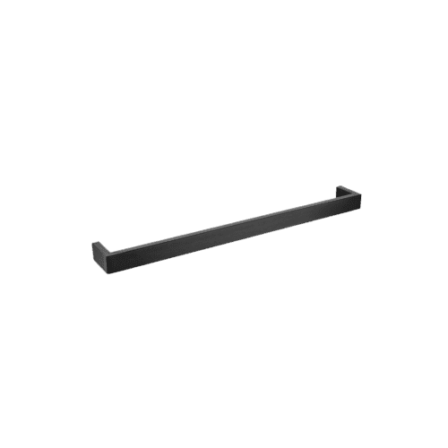 IVANO Series Square Black Single Towel Rail 600mm