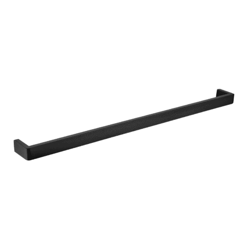 IVANO Series Square Black Single Towel Rail 800mm