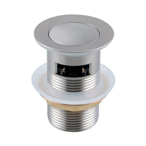 32/40mm Solid Brass Brushed Nickel Basin Pop Up Waste with Overflow