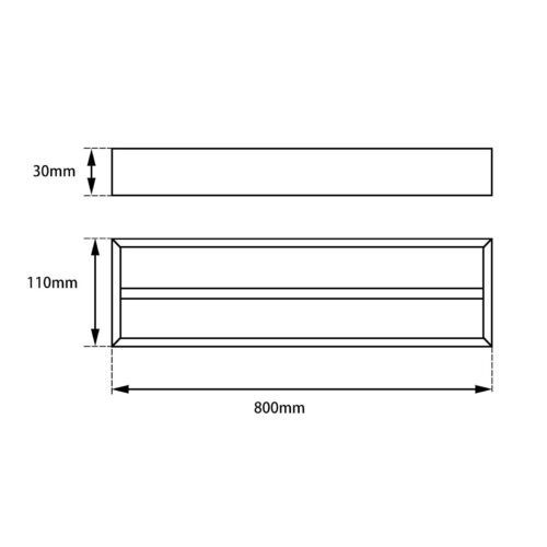 IVANO Series Chrome Double Towel Rail 800mm