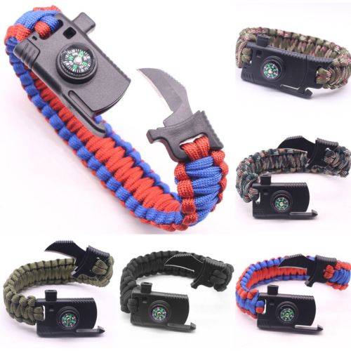 parachute cord bracelet knife
