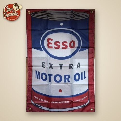 Bandeira Esso Lata de Óleo Extra Motor Oil