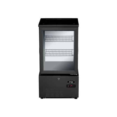 Refrigerated glass display cabinet - 56Lt, Black