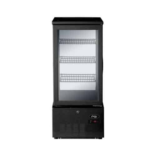 Refrigerated glass display cabinet - 74Lt, Black