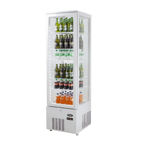 Refrigerated glass display cabinet - 279Lt, White