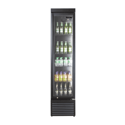Upright Fridge G/D Slim line-PolarCab-Black