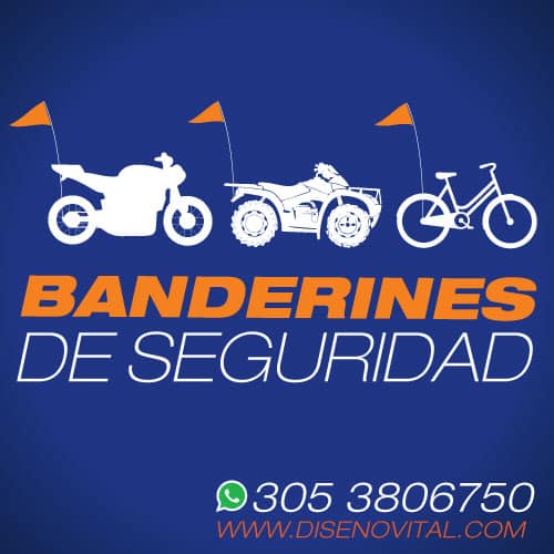 Banderin de Seguridad para motos bicicletas cuatrimotos y remolques