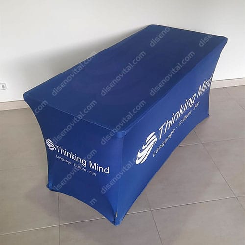 manteles personalizados en licra para mesas plegables de concierto