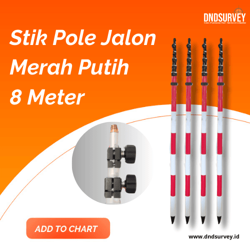 Stik Pole Jalon 8 Meter Merah Putih