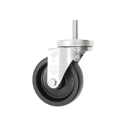 Rodaja de espiga de anillo de presión con rueda de plástico de poliolefina de 4″