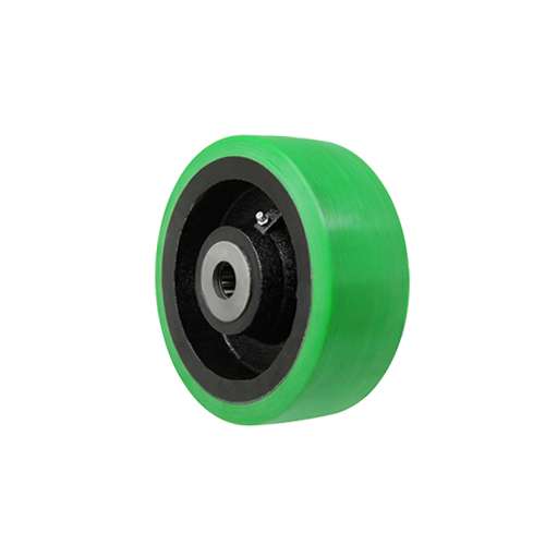 Rueda de poliuretano industrial con núcleo de hierro de 6″