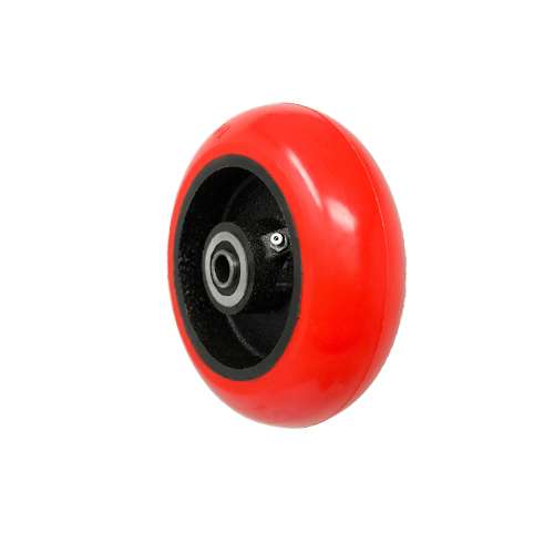 Rueda de poliuretano industrial con núcleo de hierro de 6″