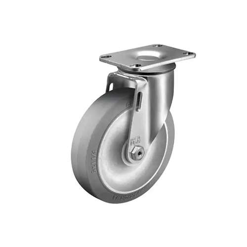 Rodaja de placa giratoria con rueda Hule Performa (Plana) 4″ 5" sin freno