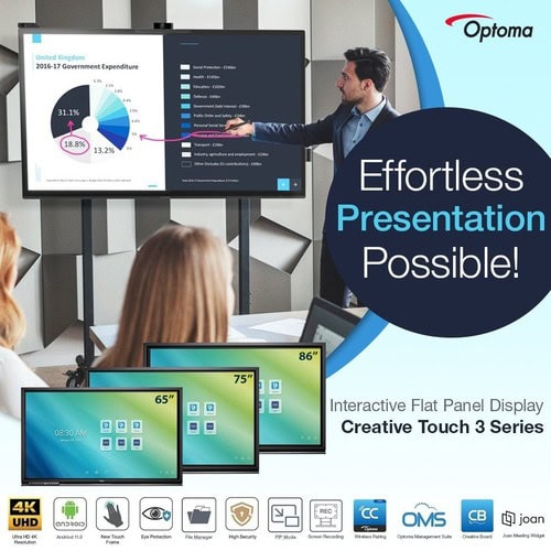 Optoma 5752RK Creative Touch Interactive Flat Panel Smartboard