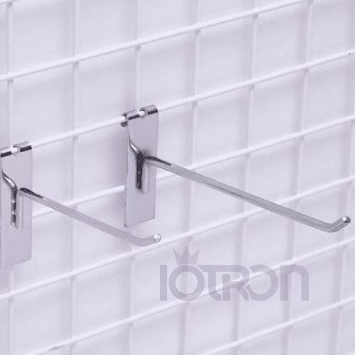 Ganchera Metalica Cromada Espiga 30 cm Sistema Malla - Imagen 2