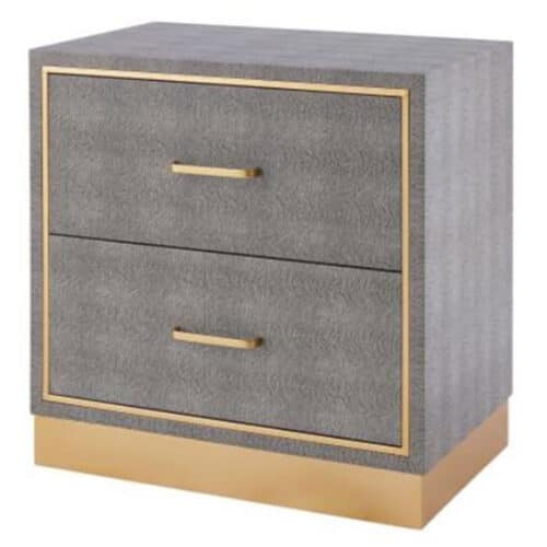 EDINBURGH FAUX SHAGREEN NIGHT STAND