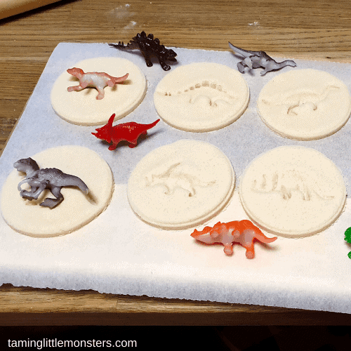 salt dough dinosaur fossils