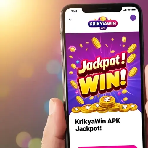 User celebrating a jackpot win on Krikyawin APK, showcasing a big prize like the iPhone 16 Pro Max