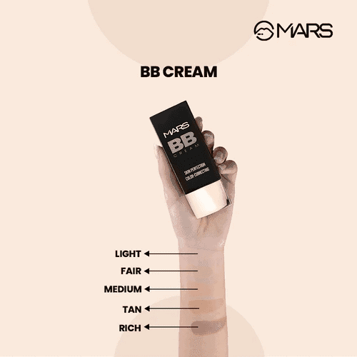 MARS BB Cream skin perfection shade application explaination