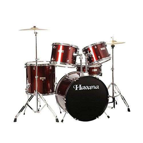 Havana Imported HV522 Acoustic Drum Set (Wine Red)