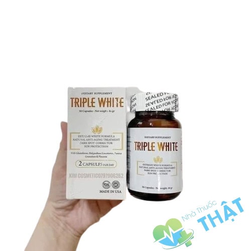Triple White Hộp 55 Viên - Giúp Trắng Da Chống Nắng-