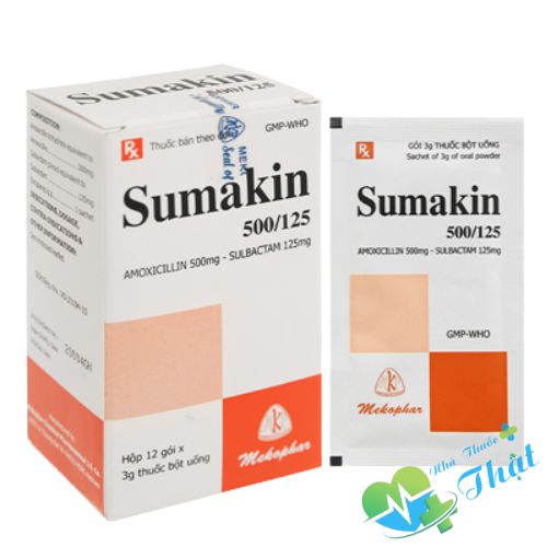 Sumakin Hộp 12 Gói - Điều Trị Nhiễm Khuẩn Vùng Miệng, Hô Hấp