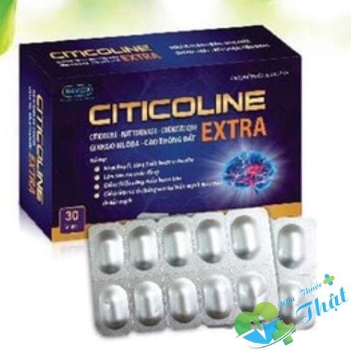 Citicoline Extra Hộp 30 Viên - Giảm Đau Đầu Chóng Mặt, Hoa Mắt