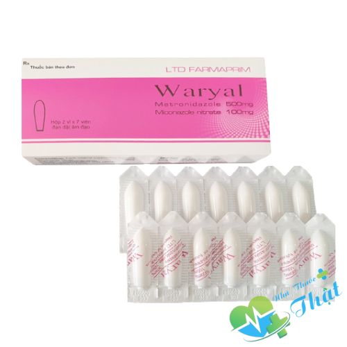 Waryal Hộp 2 Vỉ - Viên Đặt Điều Trị Nấm