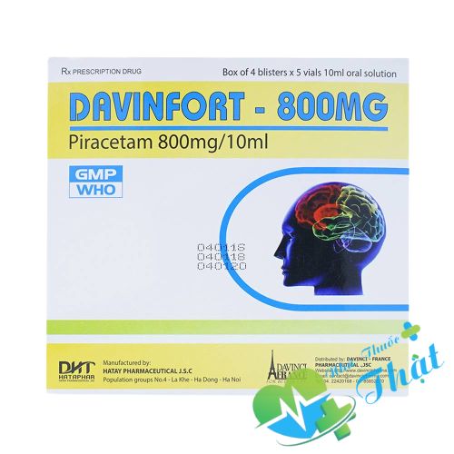 Davinfort - 800mg Hộp 20 Ống - Điều Trị Chứng Chóng Mặt