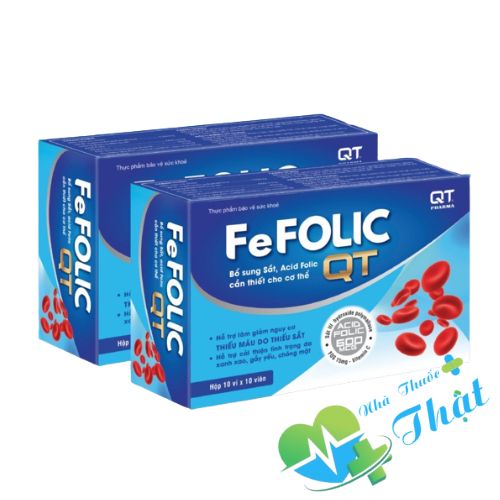 Fe Folic QT Hộp 30 Viên - Bổ Sung Sắt, Acid Folic
