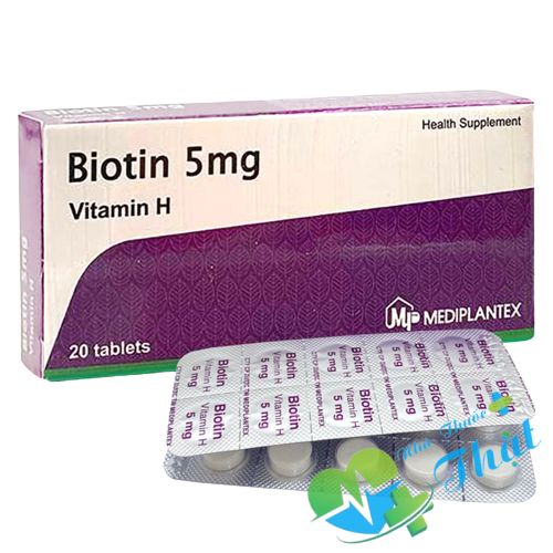 Biotin 5mg Hộp 20 Viên - Điều Trị Thiếu Biotin